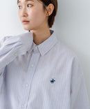 【BEVERLY HILLS POLO CLUB/ビバリーヒルズポロクラブ】【選べる2シルエット】オックスワイドシャツ（クロップド丈 or ビッグシルエット）ポニー刺繍