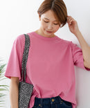 【C-FORTPOINT/フォートポイント】【ストレッチ性抜群の冷感素材を使用】後ろタック入り 5分袖Tシャツ 立体感 美シルエット ラウンドヘム 接触冷感 涼しい 体形カバー