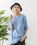 USAコットン ワッペンロゴ刺繍 無地 クルーネック半袖Tシャツ レディース メンズ【DISCUS/ディスカス】