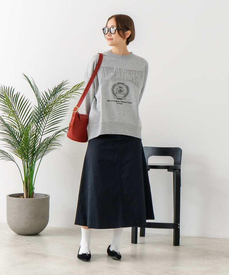 【C-FORT POINT/フォートポイント】カレッジロゴ ステッチ刺繍トレーナー