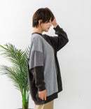 【C-FORT POINT/フォートポイント】コーデュロイ ワッフル 切り替え チュニック