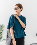 【C-FORTPOINT/フォートポイント】【ベルスリーブで魅せる、大人のこなれTシャツ。】ベルスリーブ オーバーサイズTシャツ 綿100％ 華奢見え ゆったり 二の腕カバー