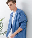 フレンチリネンミックス カーディガン 吸水速乾 麻混　クールビズ【Blue Standard:ブルースタンダード】