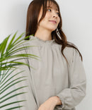 【FORT POINT/フォートポイント】シャーリング ハイネック トップス