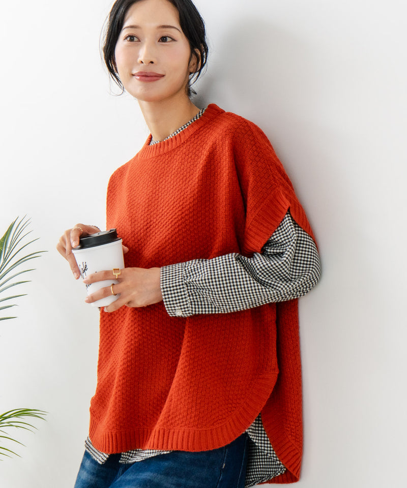 【C-FORT POINT/フォートポイント】ニットベスト＋ブラウスアンサンブル2