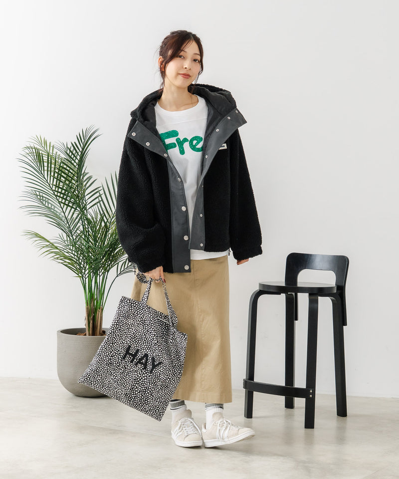 【CONVERSE/コンバース】ボア 切り替え フードジャケット