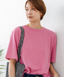 【C-FORTPOINT/フォートポイント】【ストレッチ性抜群の冷感素材を使用】後ろタック入り 5分袖Tシャツ 立体感 美シルエット ラウンドヘム 接触冷感 涼しい 体形カバー
