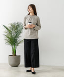 【FORT POINT/フォートポイント】レース襟 シャーリングプルオーバートップス