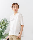 【C-FORTPOINT/フォートポイント】【接触冷感 ひんやり涼しい】冷感スムース素材 プリントTシャツ ルーズシルエット なめらか 落ち感 ニュアンスカラー 大人カジュアル