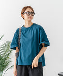 【C-FORTPOINT/フォートポイント】【ベルスリーブで魅せる、大人のこなれTシャツ。】ベルスリーブ オーバーサイズTシャツ 綿100％ 華奢見え ゆったり 二の腕カバー
