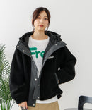 【CONVERSE/コンバース】ボア 切り替え フードジャケット