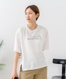 【C-FORTPOINT/フォートポイント】【接触冷感 ひんやり涼しい】冷感スムース素材 プリントTシャツ ルーズシルエット なめらか 落ち感 ニュアンスカラー 大人カジュアル