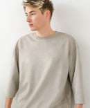 【BLUE STANDARD/ブルースタンダード】スエードライク オーバーサイズ7分袖Tシャツ 春服 ❘ジーンズメイト公式オンラインショップ