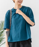【C-FORTPOINT/フォートポイント】【ベルスリーブで魅せる、大人のこなれTシャツ。】ベルスリーブ オーバーサイズTシャツ 綿100％ 華奢見え ゆったり 二の腕カバー