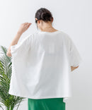 5分袖 刺繍 ポケット付Tシャツ【C17/シーセブンティーン】