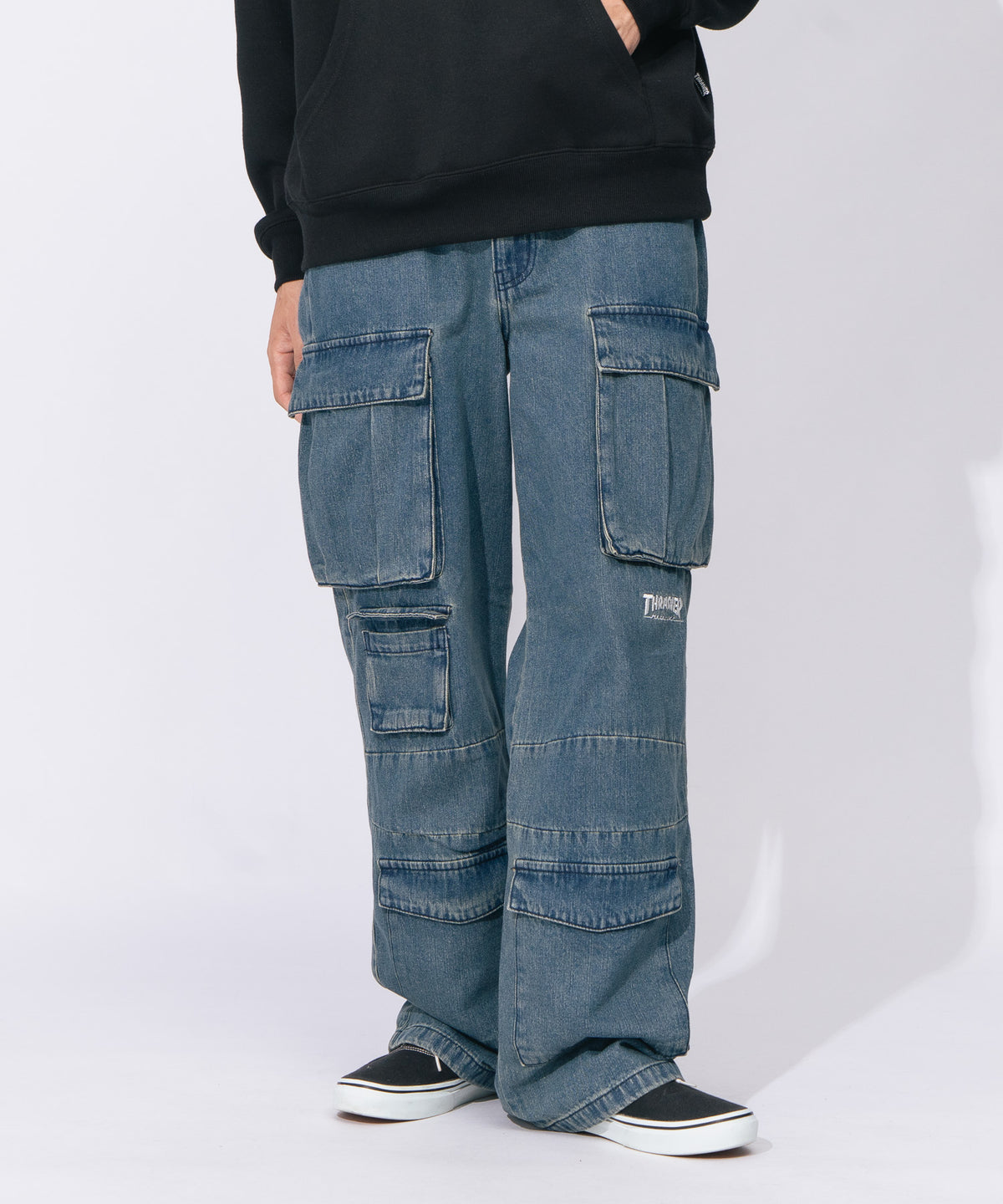 THRASHER/スラッシャー】デニム9ポケットカーゴパンツ zo