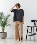【C-FORTPOINT/フォートポイント】【ストレッチ性抜群の冷感素材を使用】後ろタック入り 5分袖Tシャツ 立体感 美シルエット ラウンドヘム 接触冷感 涼しい 体形カバー