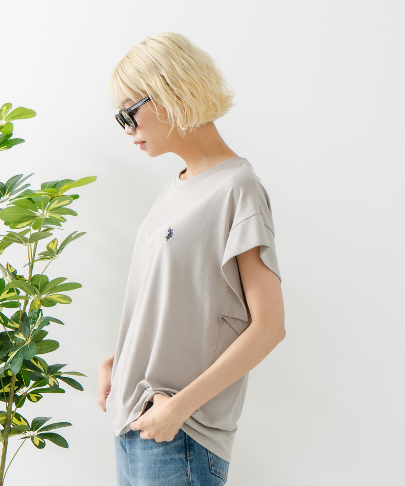 リラックスフィットワンポイント刺繍フレンチスリーブ Ｔシャツ 【U.S. POLO ASSN./ユーエスポロアッスン】　　　　　　　　　　　　　　　　　　　　　　　　　　　　　　　　　　　　　　　　　　　　　　　　　　　　　　　　　　　　