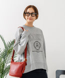 【C-FORT POINT/フォートポイント】カレッジロゴ ステッチ刺繍トレーナー