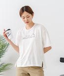 【C-FORTPOINT/フォートポイント】【接触冷感 ひんやり涼しい】冷感スムース素材 プリントTシャツ ルーズシルエット なめらか 落ち感 ニュアンスカラー 大人カジュアル