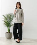 【FORT POINT/フォートポイント】レース襟 シャーリングプルオーバートップス