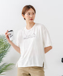 【C-FORTPOINT/フォートポイント】【接触冷感 ひんやり涼しい】冷感スムース素材 プリントTシャツ ルーズシルエット なめらか 落ち感 ニュアンスカラー 大人カジュアル