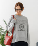 【C-FORT POINT/フォートポイント】カレッジロゴ ステッチ刺繍トレーナー