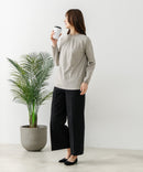 【FORT POINT/フォートポイント】レース襟 シャーリングプルオーバートップス