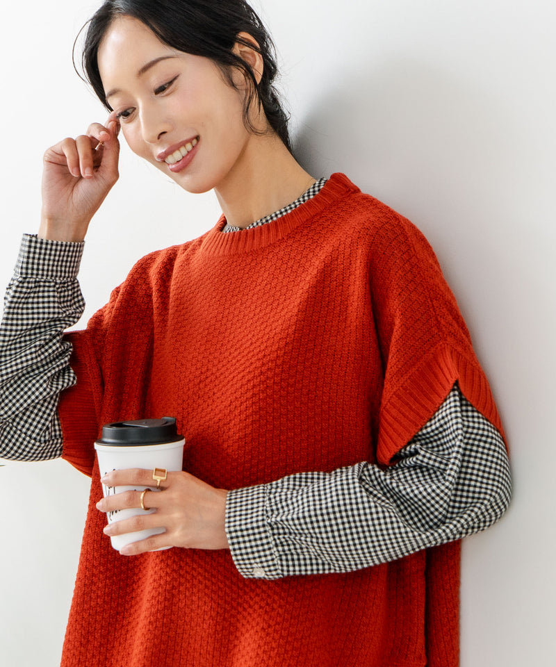 【C-FORT POINT/フォートポイント】ニットベスト＋ブラウスアンサンブル2