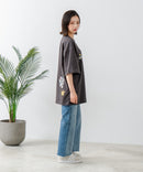 【CONVERSE/コンバース】×【TOM AND JERRY/トムとジェリー】ブランドロゴ 刺繍 オーバーサイズ Tシャツzo