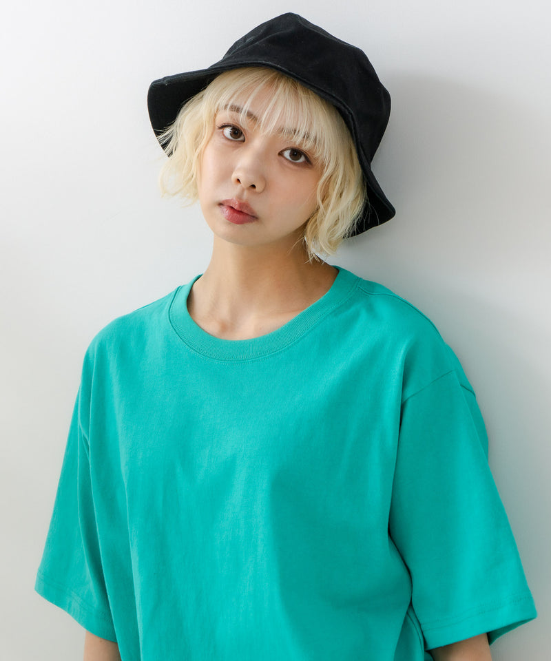 USAコットン ワッペンロゴ刺繍 無地 クルーネック半袖Tシャツ レディース メンズ【DISCUS/ディスカス】