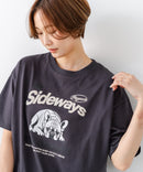 【C-FORT POINT/フォートポイント】【ゆったりルーズシルエット】フレンチブルドッグ×カレッジ風ロゴTシャツ フレブル 犬好き 古着風 ヴィンテージ風 おしゃれ 可愛い