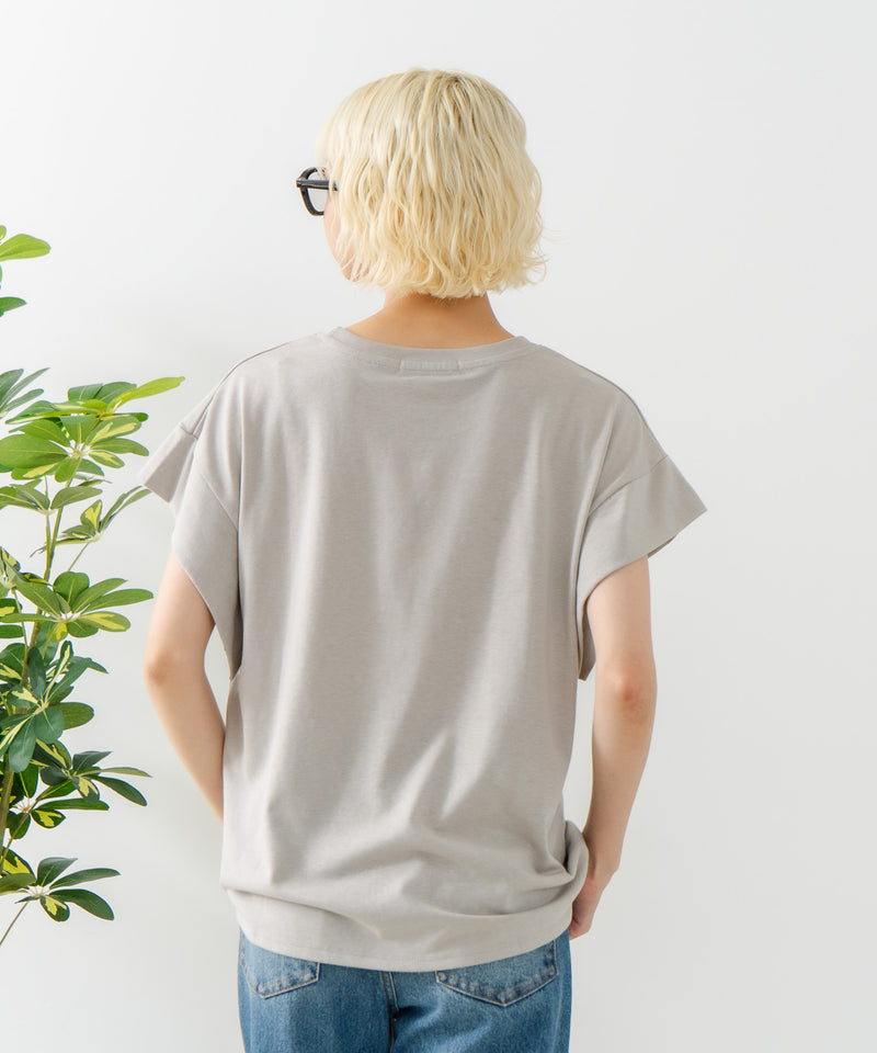 リラックスフィットワンポイント刺繍フレンチスリーブ Ｔシャツ 【U.S. POLO ASSN./ユーエスポロアッスン】　　　　　　　　　　　　　　　　　　　　　　　　　　　　　　　　　　　　　　　　　　　　　　　　　　　　　　　　　　　　