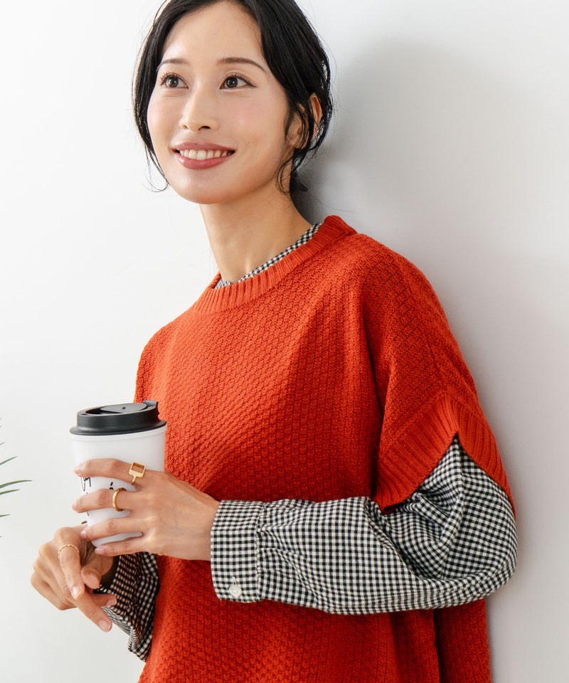 【C-FORT POINT/フォートポイント】ニットベスト＋ブラウスアンサンブル2