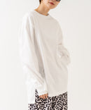 【HANES/ヘインズ】【ヘビーウェイト（肉厚）のコットン100％生地を使用】1P BEEFY-T for HER ボリュームスリーブTシャツ 長袖 無地 シンプル タフ サイドスリット 華奢見え タグレス仕様 ホワイト FREE ❘ジーンズメイト公式オンラインショップ