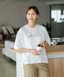 【C-FORTPOINT/フォートポイント】【接触冷感 ひんやり涼しい】冷感スムース素材 プリントTシャツ ルーズシルエット なめらか 落ち感 ニュアンスカラー 大人カジュアル