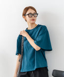 【C-FORTPOINT/フォートポイント】【ベルスリーブで魅せる、大人のこなれTシャツ。】ベルスリーブ オーバーサイズTシャツ 綿100％ 華奢見え ゆったり 二の腕カバー