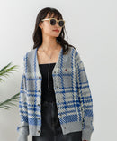 【BEVERLY HILLS POLO CLUB/ビバリーヒルズポロクラブ】ワンポイント刺繍 モヘアタッチ ニットカーディガン