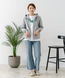 【U.S. POLO ASSN./ユーエスポロアッスン】ダンボール素材 ワンポイントロゴ刺繍 フルジップパーカー