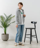 【U.S. POLO ASSN./ユーエスポロアッスン】ダンボール素材 ワンポイントロゴ刺繍 フルジップパーカー