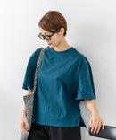【C-FORTPOINT/フォートポイント】【ベルスリーブで魅せる、大人のこなれTシャツ。】ベルスリーブ オーバーサイズTシャツ 綿100％ 華奢見え ゆったり 二の腕カバー