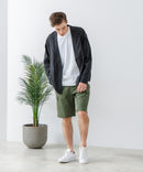 フレンチリネンミックス カーディガン 吸水速乾 麻混　クールビズ【Blue Standard:ブルースタンダード】