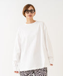 【HANES/ヘインズ】【ヘビーウェイト（肉厚）のコットン100％生地を使用】1P BEEFY-T for HER ボリュームスリーブTシャツ 長袖 無地 シンプル タフ サイドスリット 華奢見え タグレス仕様 ❘ジーンズメイト公式オンラインショップ
