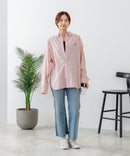 【BEVERLY HILLS POLO CLUB/ビバリーヒルズポロクラブ】【選べる2シルエット】オックスワイドシャツ（クロップド丈 or ビッグシルエット）ポニー刺繍