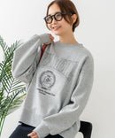 【C-FORT POINT/フォートポイント】カレッジロゴ ステッチ刺繍トレーナー