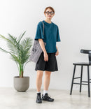 【C-FORT POINT/フォートポイント】【ウエストは総ゴム仕様で履きやすさ・動きやすさ抜群◎】シェフハーフパンツ ショートパンツ ワイド 太め 短パン ウエストゴム 楽ちん イージーパンツ 膝丈 アメカジ スケーター ストリート アウトドア