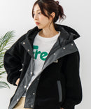 【CONVERSE/コンバース】ボア 切り替え フードジャケット