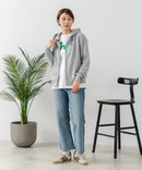 【U.S. POLO ASSN./ユーエスポロアッスン】ダンボール素材 ワンポイントロゴ刺繍 フルジップパーカー