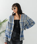 【BEVERLY HILLS POLO CLUB/ビバリーヒルズポロクラブ】ワンポイント刺繍 モヘアタッチ ニットカーディガン