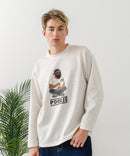 【BLUE STANDARD/ブルースタンダード】パフィースウェット 部分刺繍クルーネック トレーナー ストレッチ 春服 ❘ジーンズメイト公式オンラインショップ